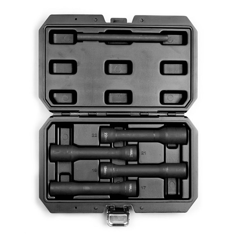 Twist Socket Set; Long, 17, 19, 21, 22mm, 1.2''