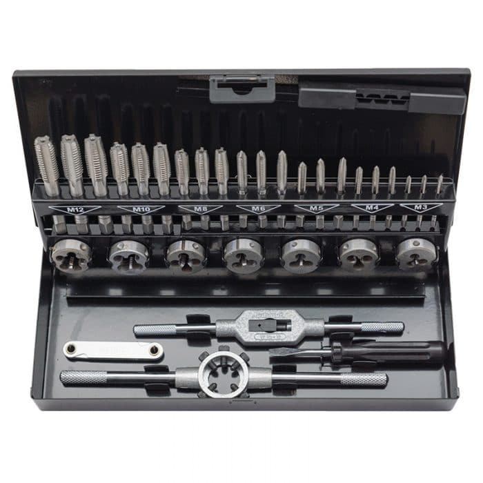30-Piece Metric Tap & Die Set M3-M12 - German Specialist Tools