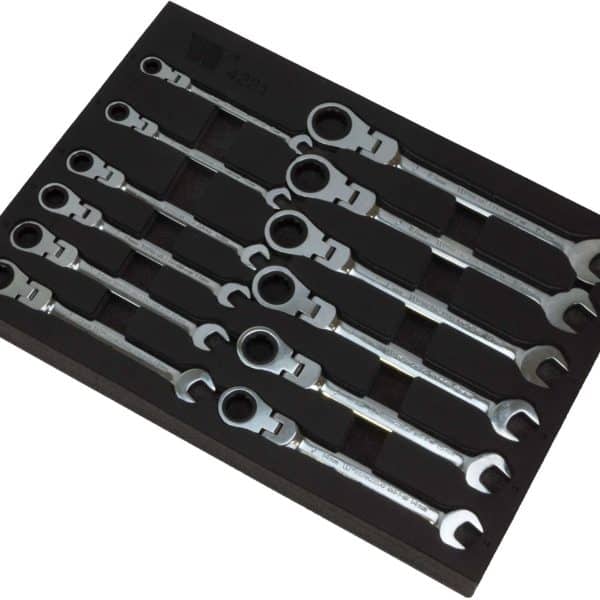 7Pc Spanner Head Set With Torque Quality Tool 17-29mm Sizes Garage Kit CT1219 